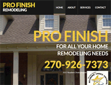 Tablet Screenshot of profinishremodeling.com